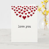 Carte texturée Love You Heart Cascade (Fleur jaune)