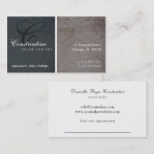 Carte texturisée de rendez-vous de monogramme de (Devant / Derrière)