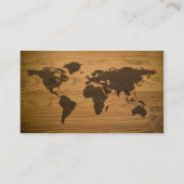 Carte texturisée du monde de fibre de bois (Dos)