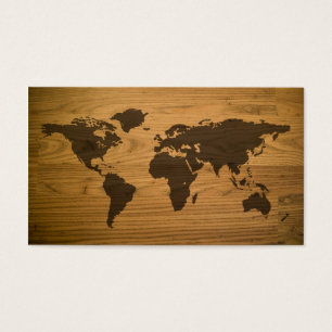 Carte texturisée du monde de fibre de bois