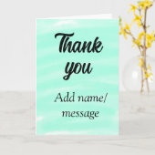 Carte Thank you add name message simple stylish calligra (Fleur jaune)