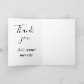 Carte Thank you add name message simple stylish calligra (Intérieur)