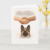 Carte Thank You for Creating a Guide Dog Team – GSD (Fleur jaune)