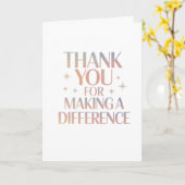 Carte Thank You for Making a Difference (Fleur jaune)