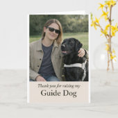 Carte Thank You for Raising My Guide Dog – Black Lab (Fleur jaune)