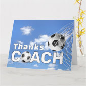Carte Thank You for Soccer Coach (Fleur jaune)
