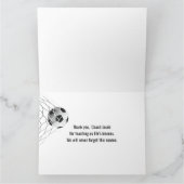Carte Thank You for Soccer Coach (Intérieur)