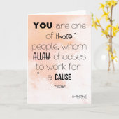 Carte Thank You for Volunteering- Islamic (Fleur jaune)