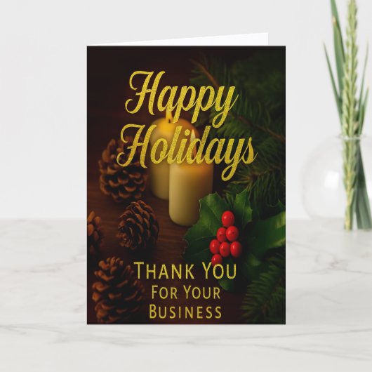 Carte 'Thank you for your business' Folded Greeting Card (Devant)