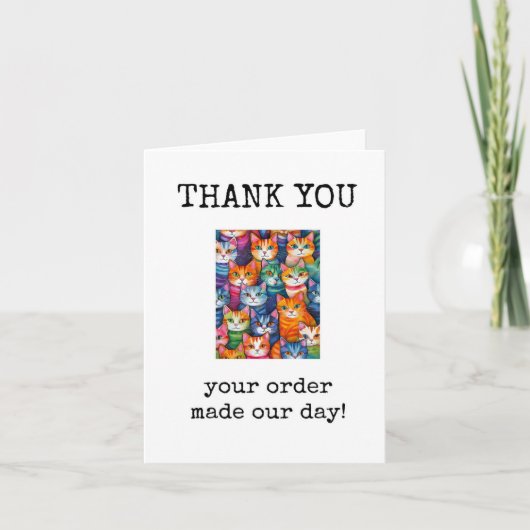 Carte Thank You For Your Order Card (Devant)