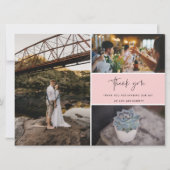 Carte Thank You Multi Photo Collage Wedding (Devant)