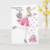 Carte Thank You Note (Fleur jaune)