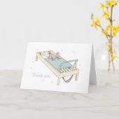 Carte Thank you Pilates Reformer (Fleur jaune)