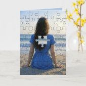 Carte Thank You Puzzle Piece Missing (Fleur jaune)