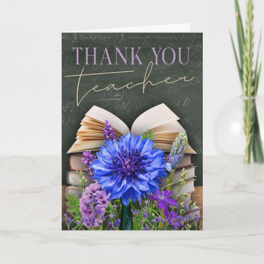 Carte Thank You Teacher Floral Card (Devant)