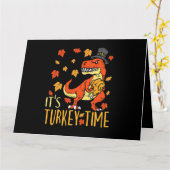 Carte Thankesgiving Son Turc Time Fall Leaf Dinosaur 1 (Fleur jaune)