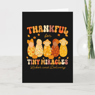 Carte Thankful For Tiny Miracles Labor Delivery Nurse Th