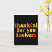 Carte Thankful For You Forers Thanksgiving Happy Turkey  (Fleur jaune)