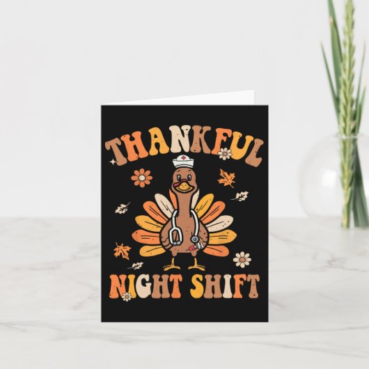Carte Thankful Night Shift Nurft Super Thanksgiving Tur (Devant)