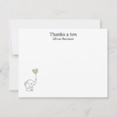 Carte “Thanks a Ton” Thank You Note Card (Dos)