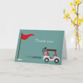 Carte Thanks for Awesome Golfing Cart (Fleur jaune)