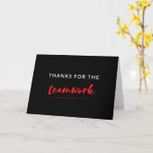 Carte Thanks For The Teamwork (Fleur jaune)