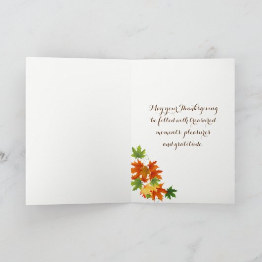 Carte Thanksgiving (Intérieur)