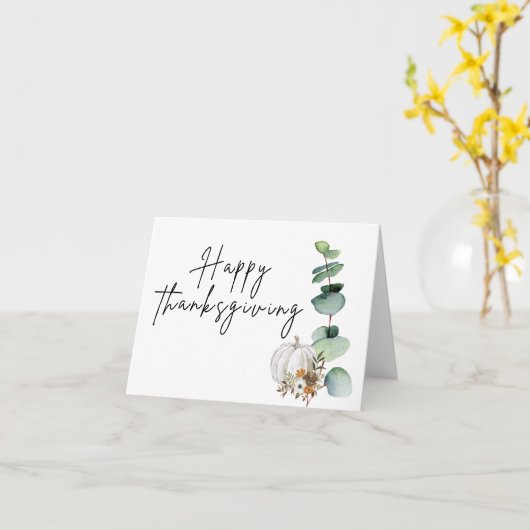Carte Thanksgiving (Fleur jaune)