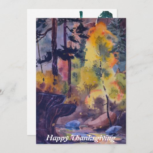 Carte Thanksgiving (Devant / Derrière)