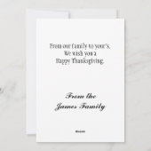 Carte Thanksgiving 5x7 (Dos)