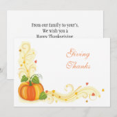 Carte Thanksgiving 7x5 (Devant / Derrière)