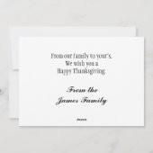 Carte Thanksgiving 7x5 (Dos)
