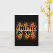 Carte Thanksgiving Assistant Activité (Fleur jaune)