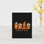 Carte Thanksgiving Automne Brew Automne Café Citrouille  (Fleur jaune)