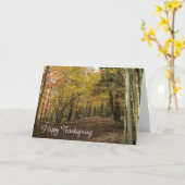 Carte Thanksgiving Autumn Woods Colorful Folift Photo (Fleur jaune)