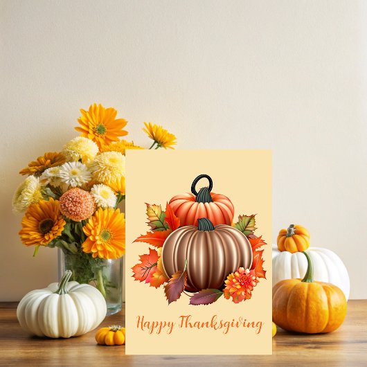 Carte Thanksgiving Autumnal Plenty