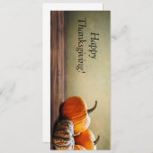 Carte Thanksgiving avec citrouilles d'automne (Devant / Derrière)