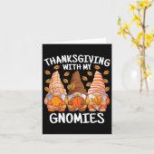 Carte Thanksgiving Avec Mes Gnomes Automne Gnome Automne (Fleur jaune)