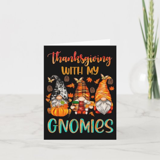 Carte Thanksgiving Avec Mes Gnomies Automne Saison Citro (Devant)