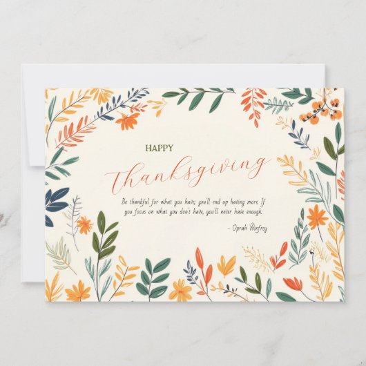 Carte Thanksgiving avec photo personnalisée (Devant)