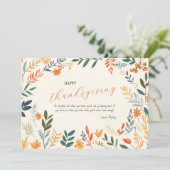 Carte Thanksgiving avec photo personnalisée (Debout devant)