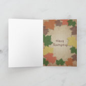 Carte Thanksgiving avec un beau poème (Intérieur)