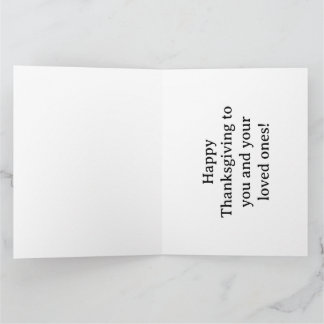 Carte Thanksgiving Baby Turkey en automne
