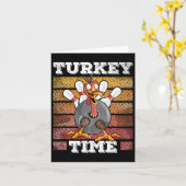 Carte Thanksgiving Bowl Strike Pin Sport Turquie B (Fleur jaune)