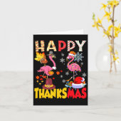 Carte Thanksgiving Christmas Flamingo Happy Thanksmas Xm (Fleur jaune)