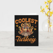 Carte Thanksgiving Coolest Turquie À La Table Toddler B (Fleur jaune)