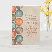 Carte Thanksgiving Cote Heart plein de remerciements et  (Fleur jaune)