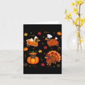 Carte Thanksgiving Dachshund Weiner Dog Turkey Cute Pump (Fleur jaune)