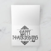 Carte Thanksgiving Day citation de remerciement et de do (Intérieur)