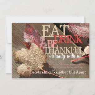 Carte Thanksgiving Eat Drink Be Thanksgiving Flat Card